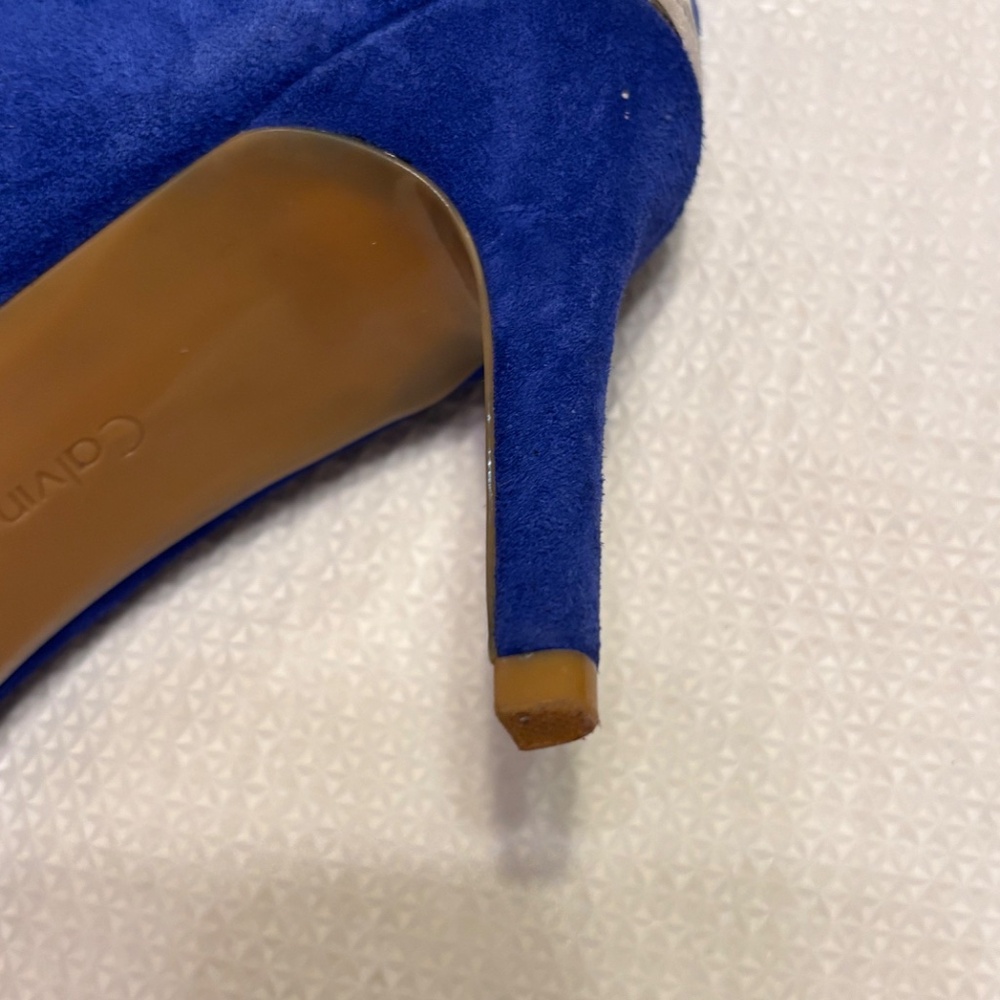 Calvin Klein Gayle Kid Suede Women Pumps Sz 9.5 - Picture 8 of 12